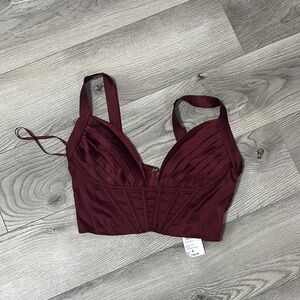 Windsor Burgundy Crop Top